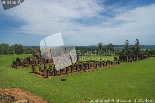 Image of Encarnacion and jesuit ruins in Paraguay