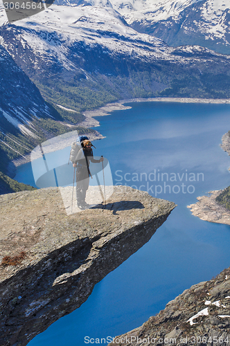 Image of Hiker on Trolltunga, Norway