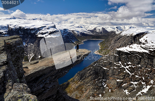 Image of Hiker on Trolltunga, Norway