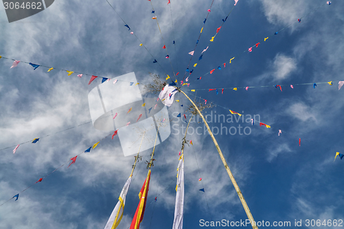 Image of Buddhist prayer flags in Nepal