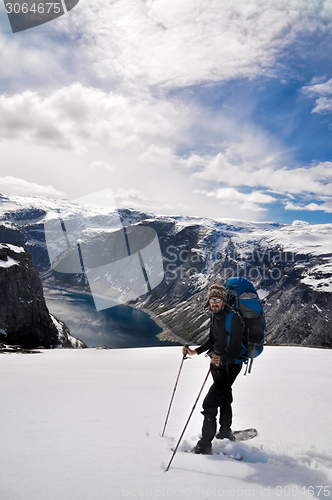 Image of Hiker on Trolltunga, Norway