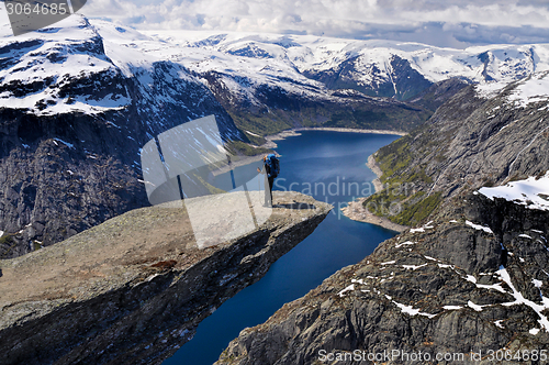 Image of Hiker on Trolltunga, Norway