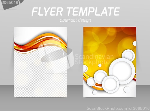 Image of Abstract flyer template design