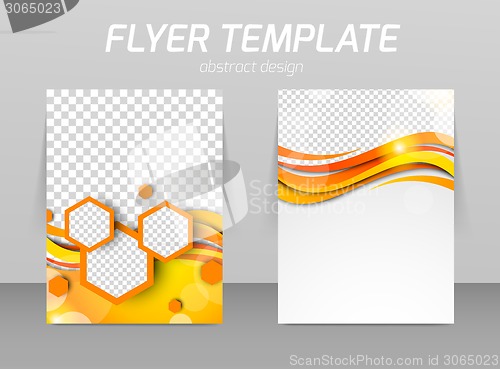 Image of Abstract flyer template design