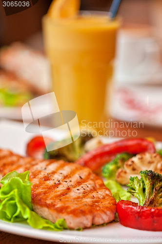 Image of salmon steak