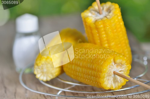 Image of  Boiled corns on old wood 