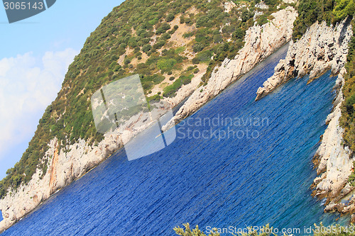 Image of Turquoise sea in Croatia Vis Island