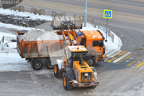 Image of Cleaning of snow by means of special equipment