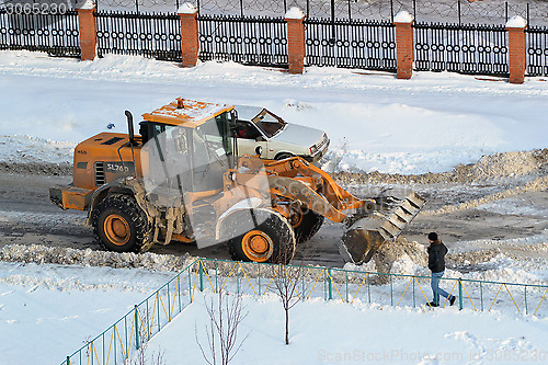 Image of Cleaning of snow by means of special equipment