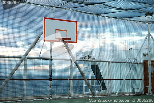 Image of Basketball court at sea