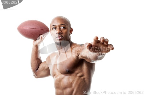 Image of Muscle Man Holding Barbell