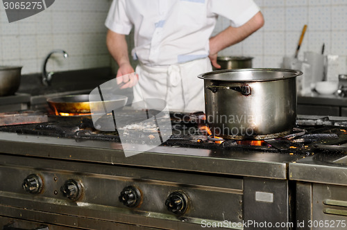 Image of real dirty restaurant kitchen
