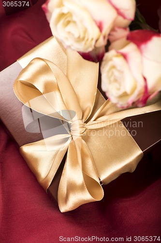 Image of flowers and gift