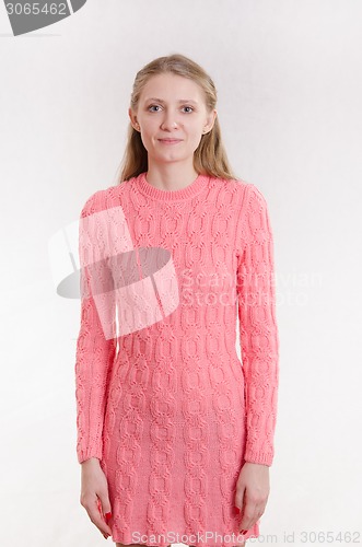 Image of Portrait of a girl on light background