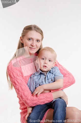 Image of Portrait of a mother and three sons