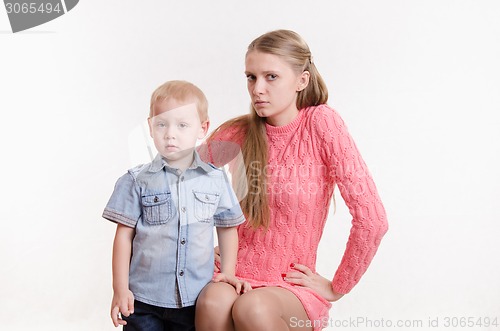 Image of Mom unhappy with the behavior of his son