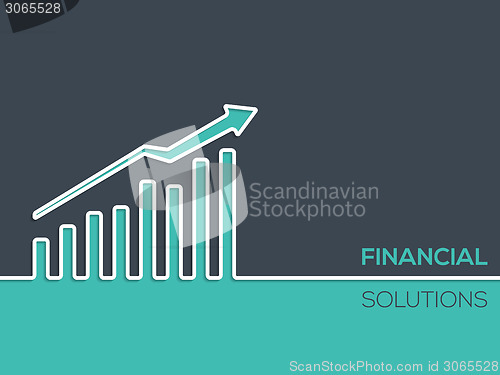 Image of Financial solutions background for businesses with chart