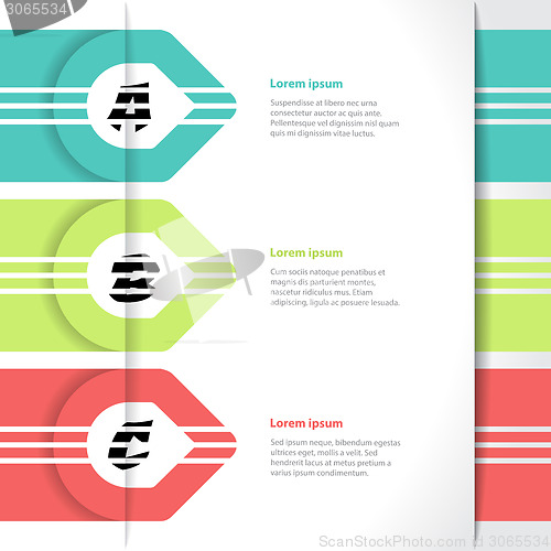 Image of Vivid colored arrows infographics