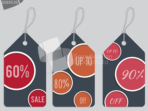 Image of Dark dotted discount labels