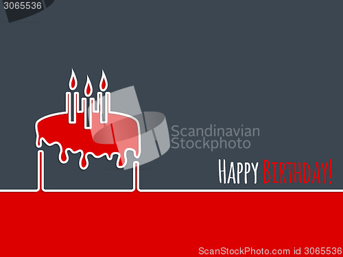 Image of Happy birthday greeting with birthday cake