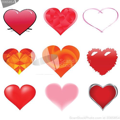 Image of hearts set