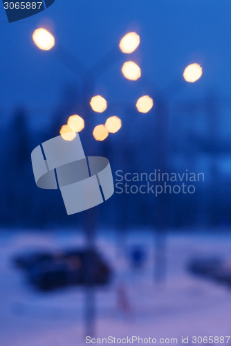 Image of Winter night in city