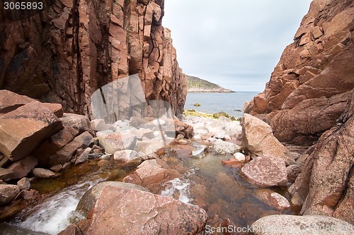 Image of  river flows into  Barents Sea