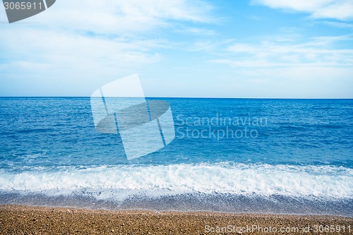 Image of most beautiful pebble beach Mediterranean Sea