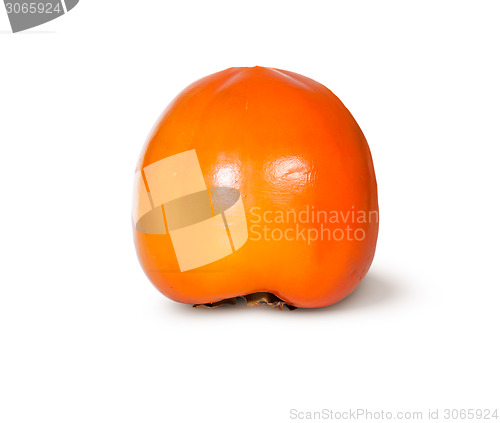 Image of Single Fresh Ripe Orange Persimmon