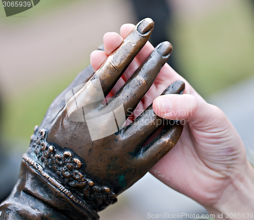 Image of hands touch