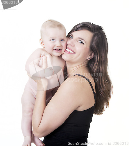 Image of mother with baby on her arm