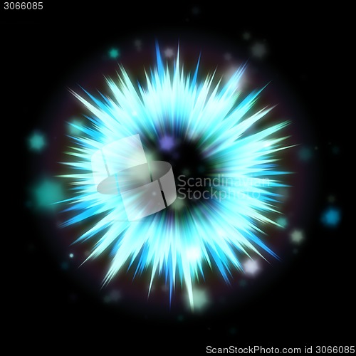 Image of Blue Solar Burst Illustration