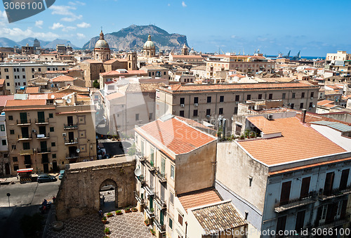 Image of View of Palermo with old houses and monuments