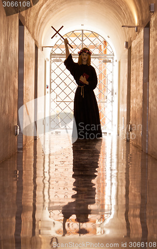 Image of statue of santa rosalia at the museum of ethnography Pitre in Pa