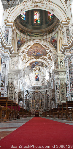 Image of Interior of church La chiesa del Gesu or Casa Professa in Palerm