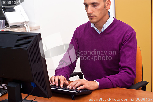 Image of businessman in office