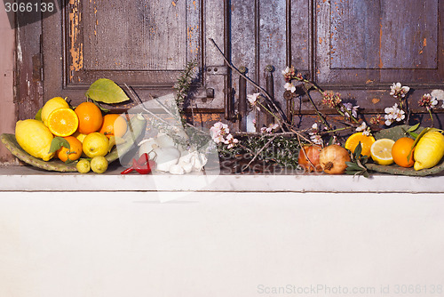 Image of mediterranean fruits composition