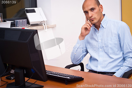Image of businessman in office