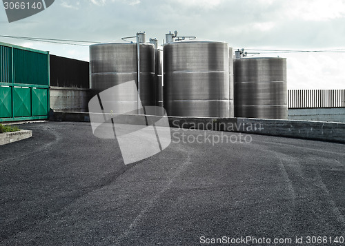 Image of industrial silos 