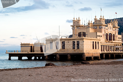 Image of Charleston of Mondello on the beach. Palermo