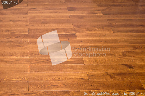 Image of New oak parquet of brown color