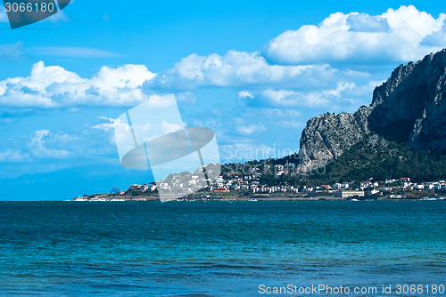 Image of beach of "Mondello" in Palermo, Sicily