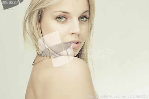 Image of sensual beautiful blond girl