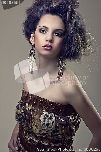 Image of fashion hair young girl model