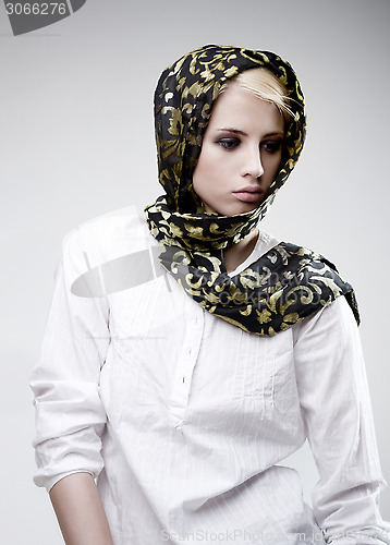 Image of girl in scarf