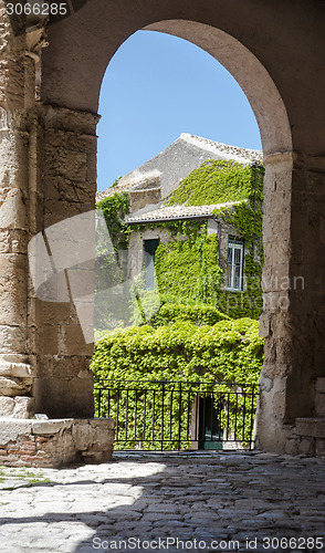 Image of details of the mother church of polizzi generosa