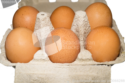 Image of Egg packaging. Isolated