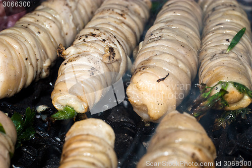 Image of Stigghiole. Street food in Palermo