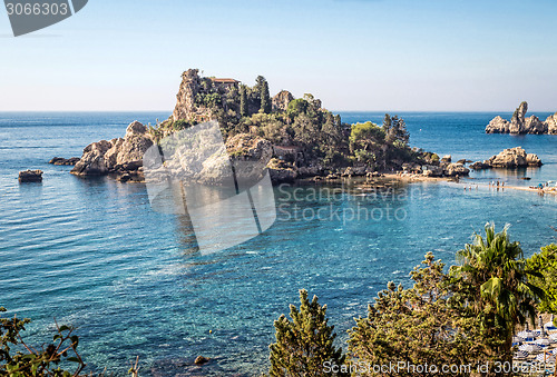 Image of Panoramic view of Isola Bella (Beautiful island): small island n