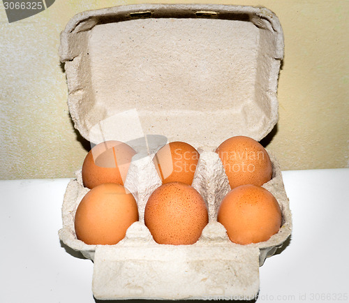 Image of Egg packaging. Isolated